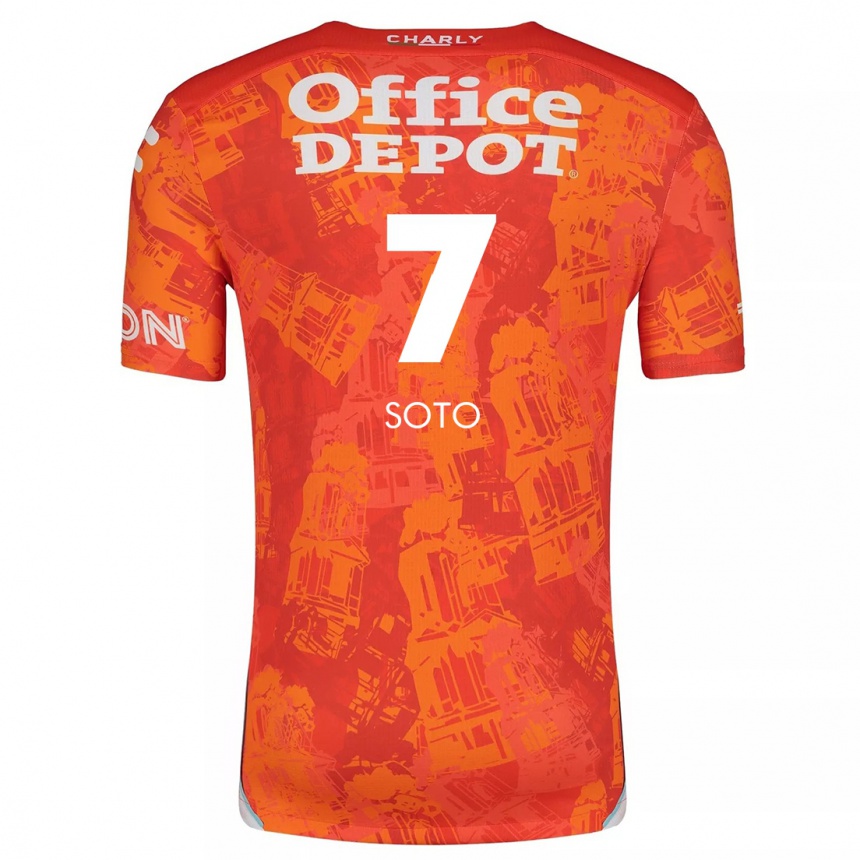 Homme Football Maillot Alice Soto #7 Orange White Tenues Extérieur 2024/25