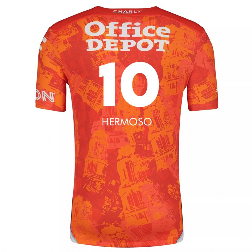 Homme Football Maillot Jennifer Hermoso #10 Orange White Tenues Extérieur 2024/25