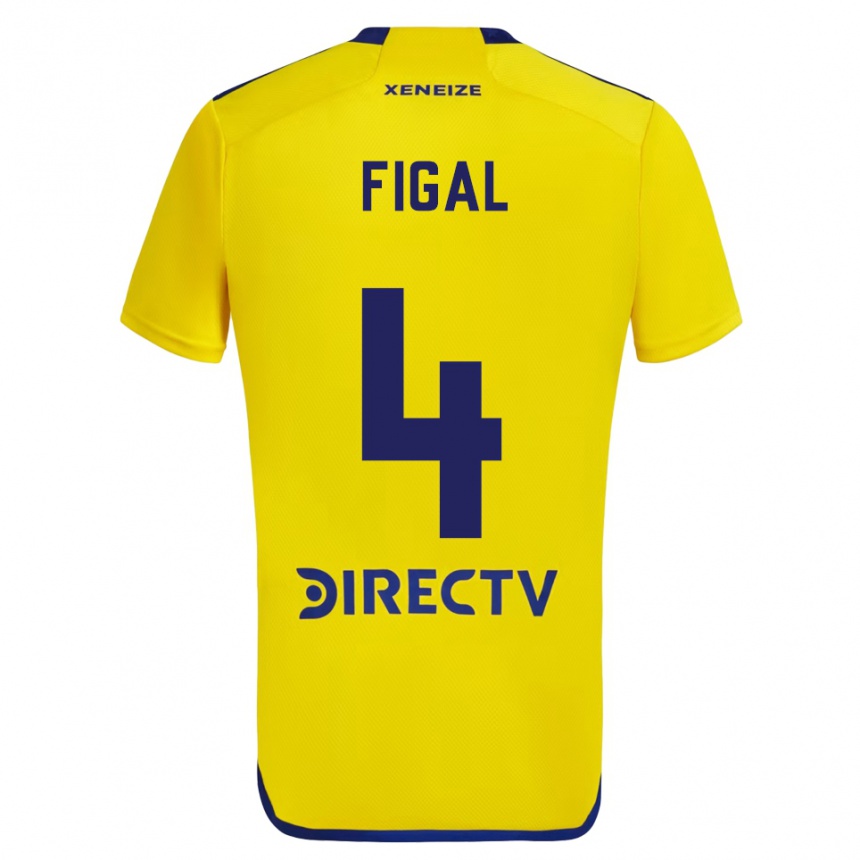 Homme Football Maillot Nicolás Figal #4 Jaune Bleu Tenues Extérieur 2024/25