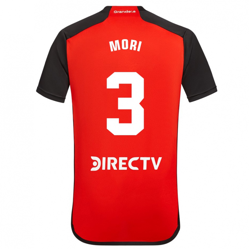 Homme Football Maillot Ramiro Funes Mori #3 Rouge Noir Blanc Tenues Extérieur 2024/25