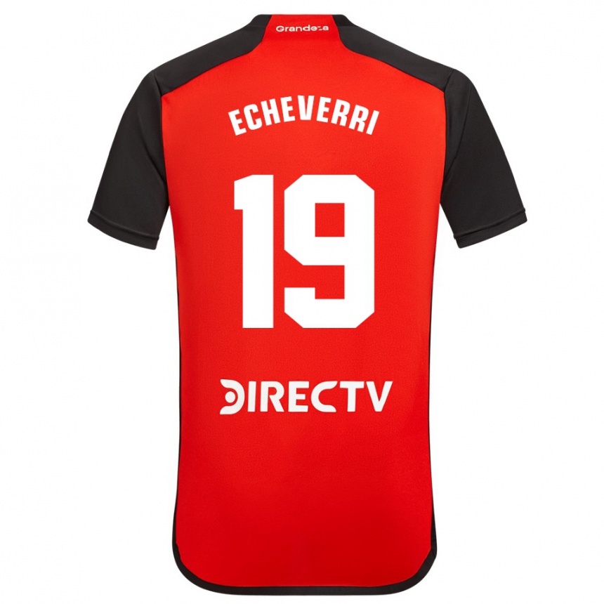 Homme Football Maillot Claudio Echeverri #19 Rouge Noir Blanc Tenues Extérieur 2024/25