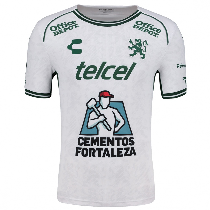 Homme Football Maillot Votre Nom #0 Blanc Vert Tenues Extérieur 2024/25