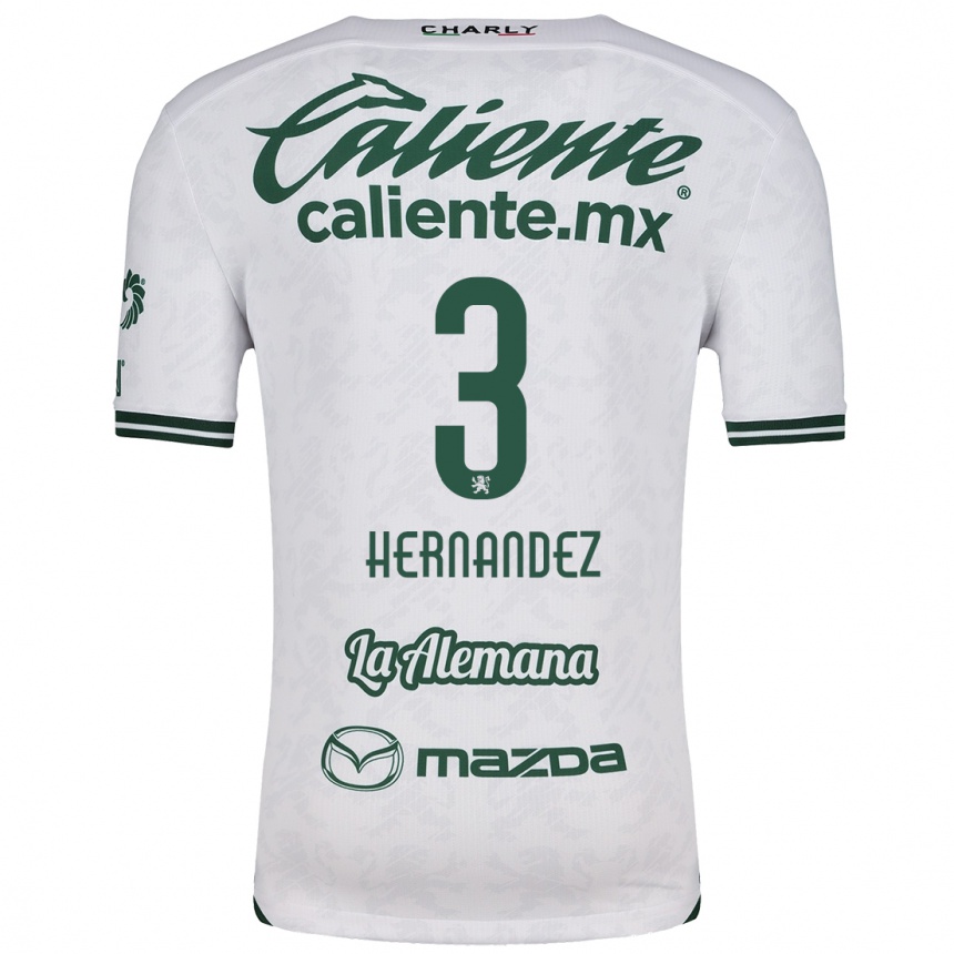 Homme Football Maillot Pedro Hernández #3 Blanc Vert Tenues Extérieur 2024/25