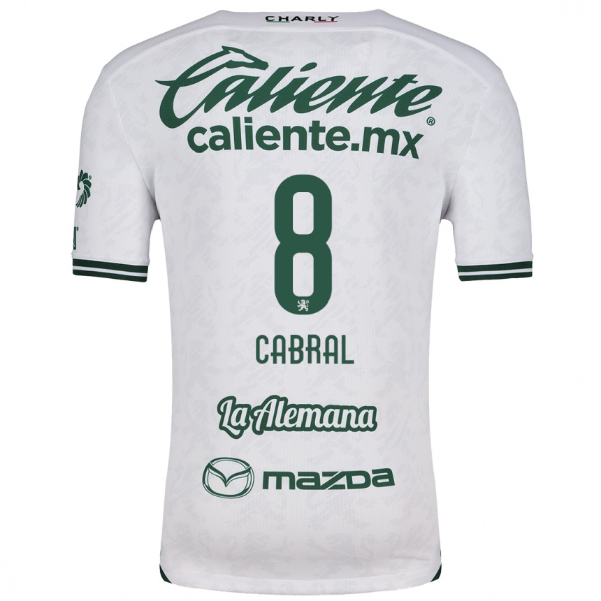 Homme Football Maillot Luciano Cabral #8 Blanc Vert Tenues Extérieur 2024/25