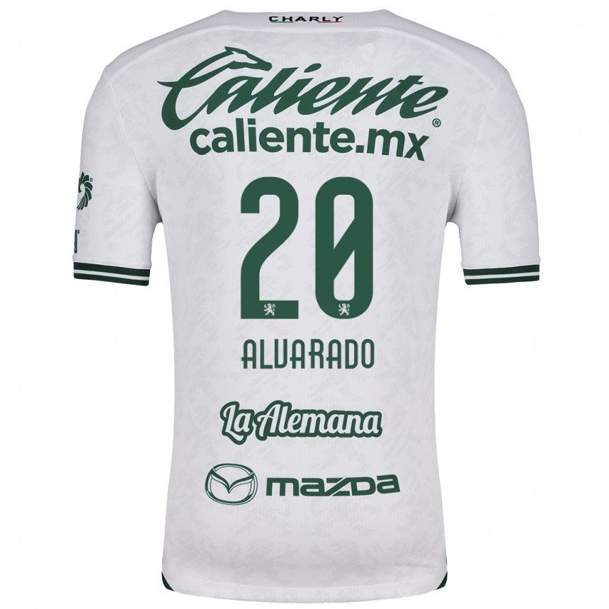 Homme Football Maillot Alfonso Alvarado #20 Blanc Vert Tenues Extérieur 2024/25