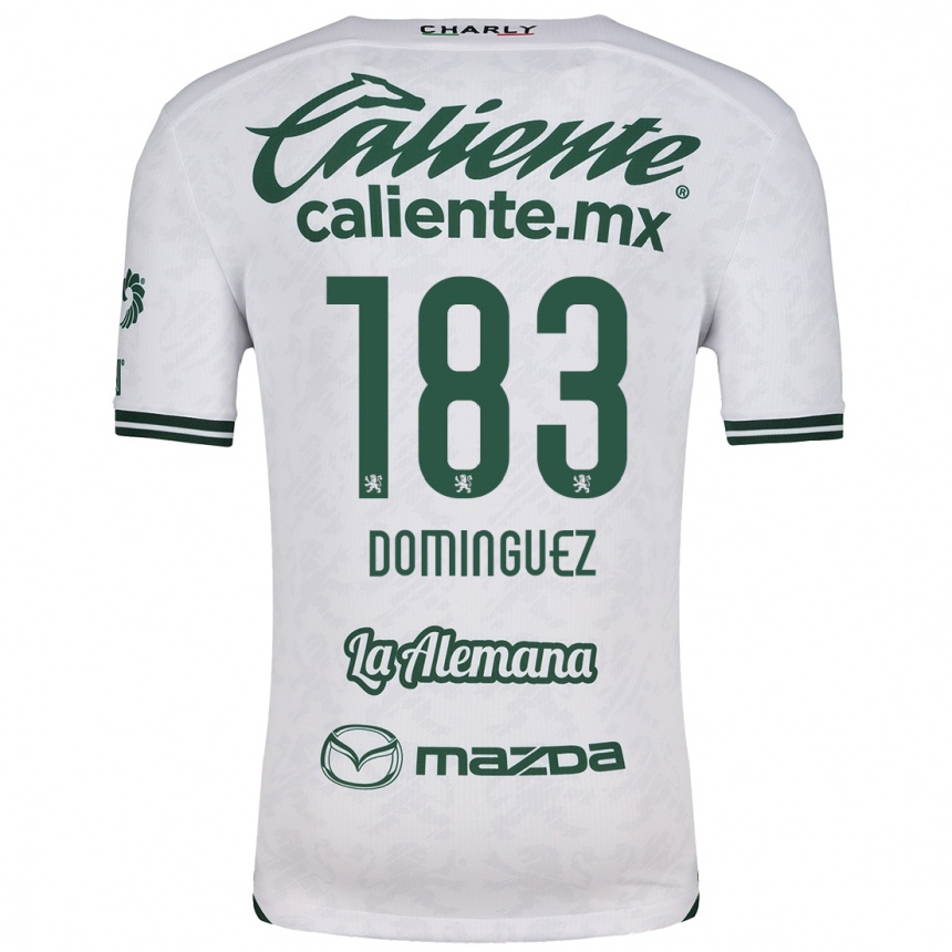 Homme Football Maillot Jesús Domínguez #183 Blanc Vert Tenues Extérieur 2024/25