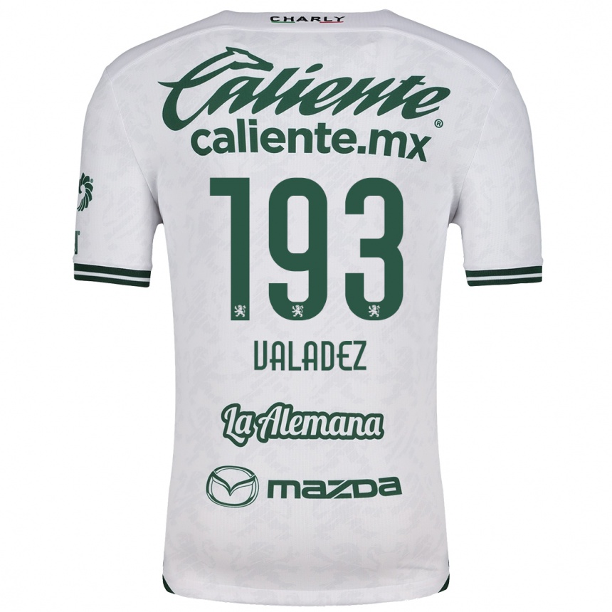 Homme Football Maillot Luis Valadez #193 Blanc Vert Tenues Extérieur 2024/25