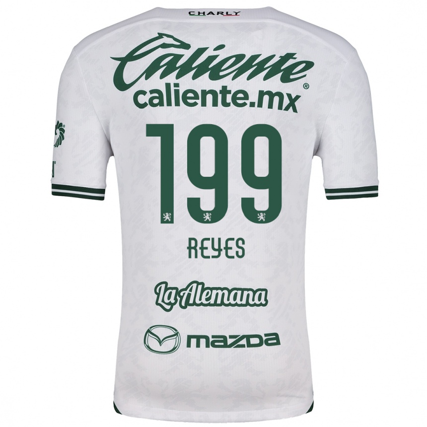 Homme Football Maillot Jonathan Reyes #199 Blanc Vert Tenues Extérieur 2024/25