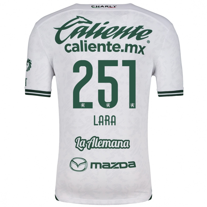 Homme Football Maillot Tristán Lara #251 Blanc Vert Tenues Extérieur 2024/25