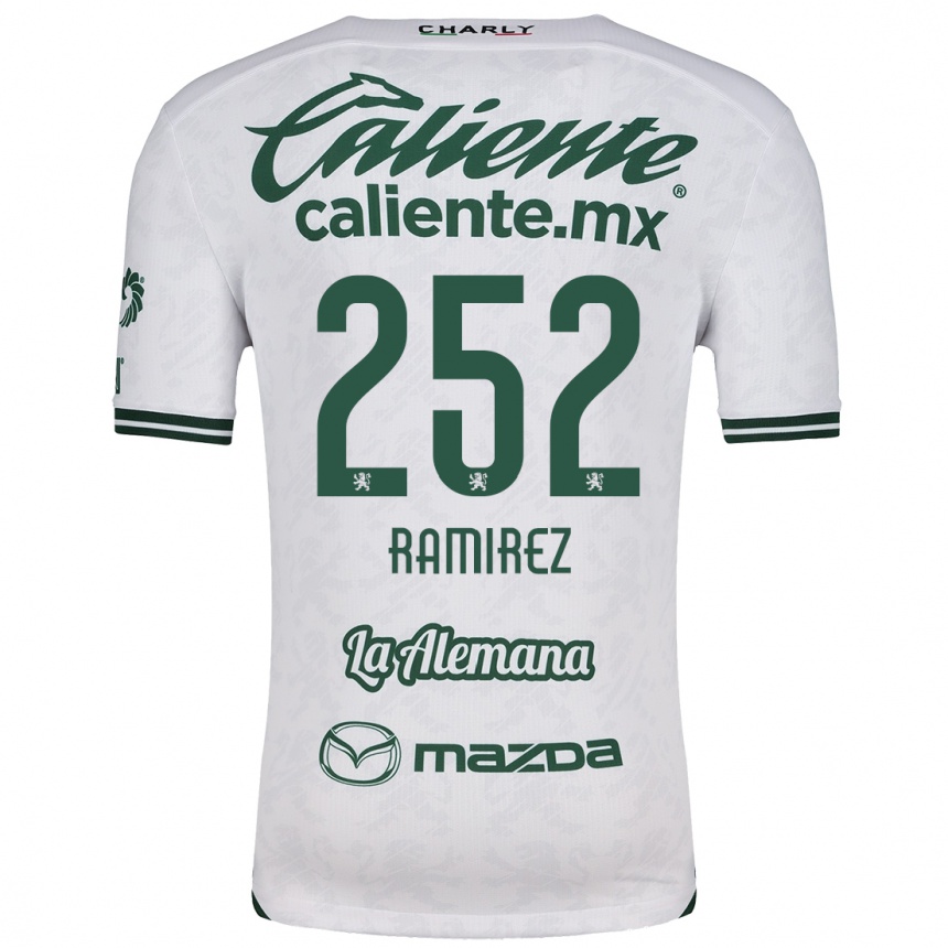 Homme Football Maillot Luis Ramírez #252 Blanc Vert Tenues Extérieur 2024/25