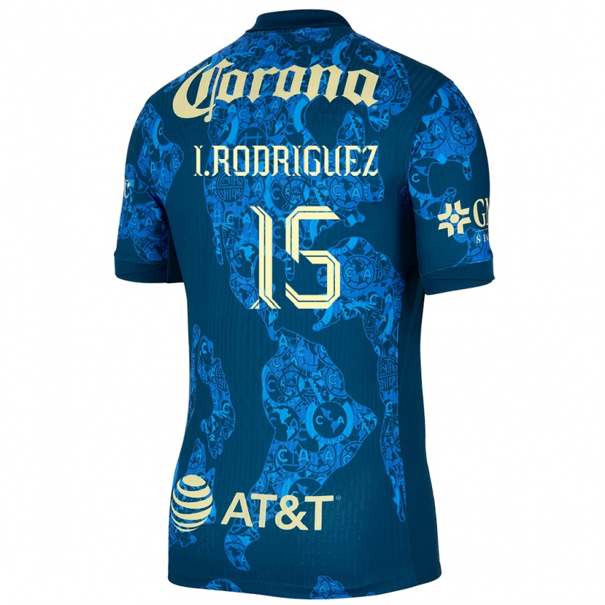 Homme Football Maillot Iván Rodríguez #15 Bleu Jaune Tenues Extérieur 2024/25