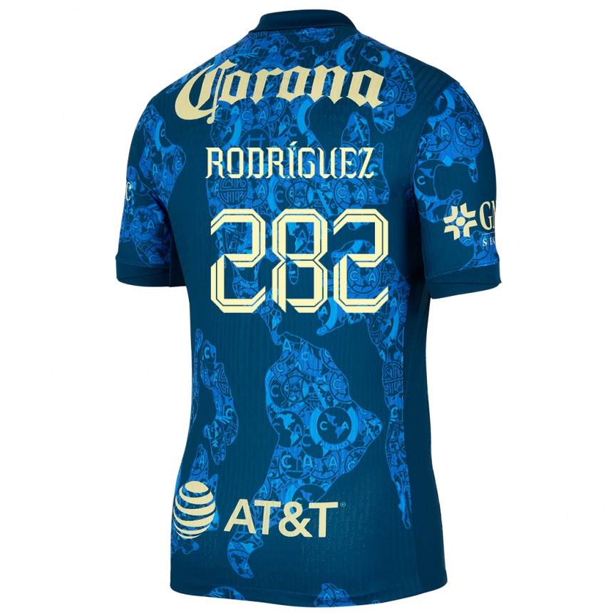 Homme Football Maillot Francisco Rodríguez #282 Bleu Jaune Tenues Extérieur 2024/25