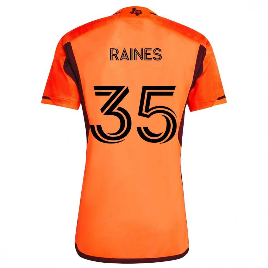 Femme Football Maillot Brooklyn Raines #35 Orange Noir Tenues Domicile 2024/25