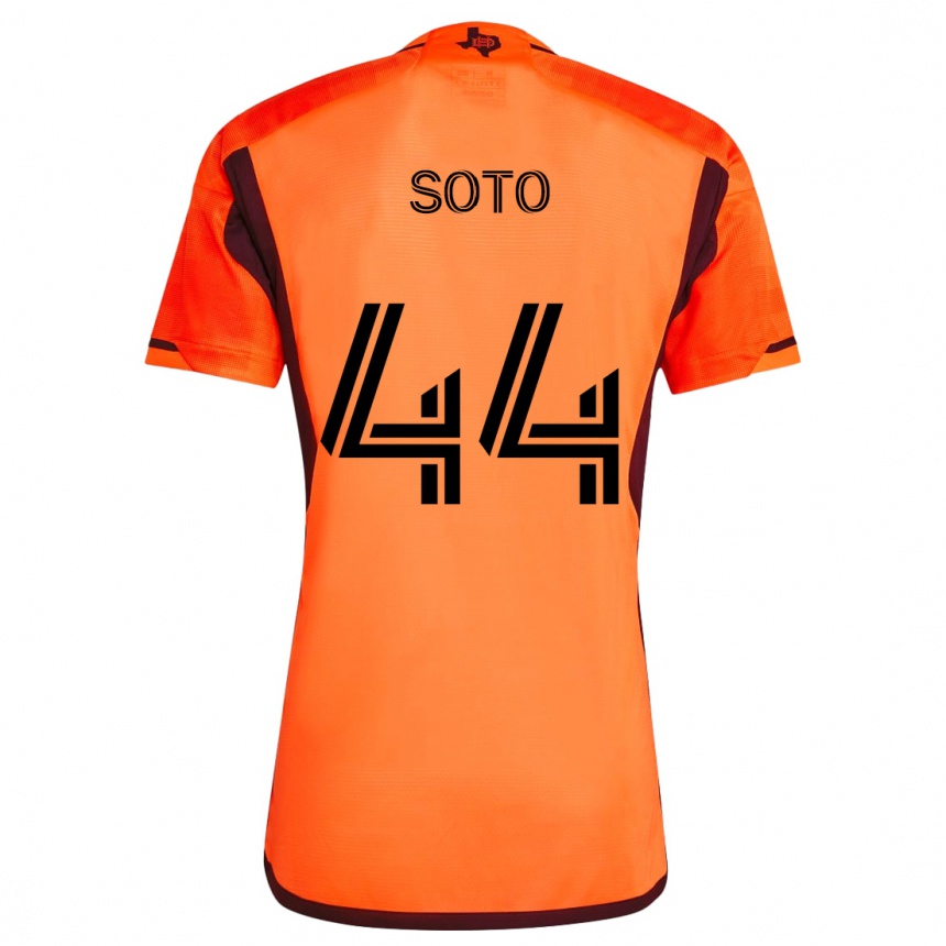 Femme Football Maillot Ezekiel Soto #44 Orange Noir Tenues Domicile 2024/25