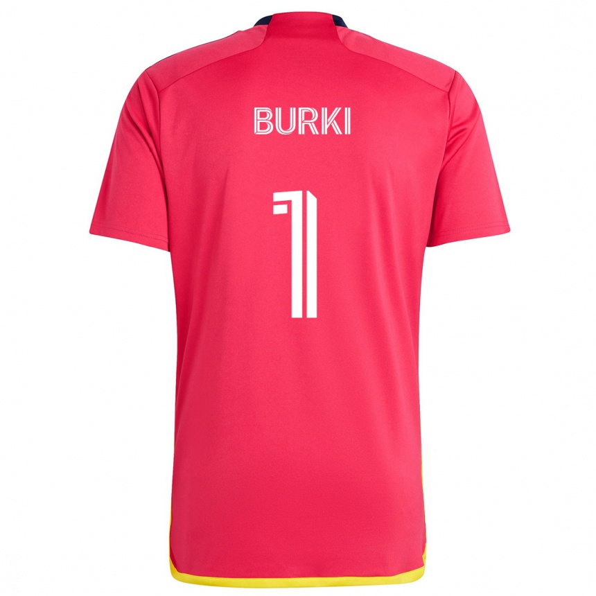 Femme Football Maillot Roman Bürki #1 Rouge Bleu Tenues Domicile 2024/25