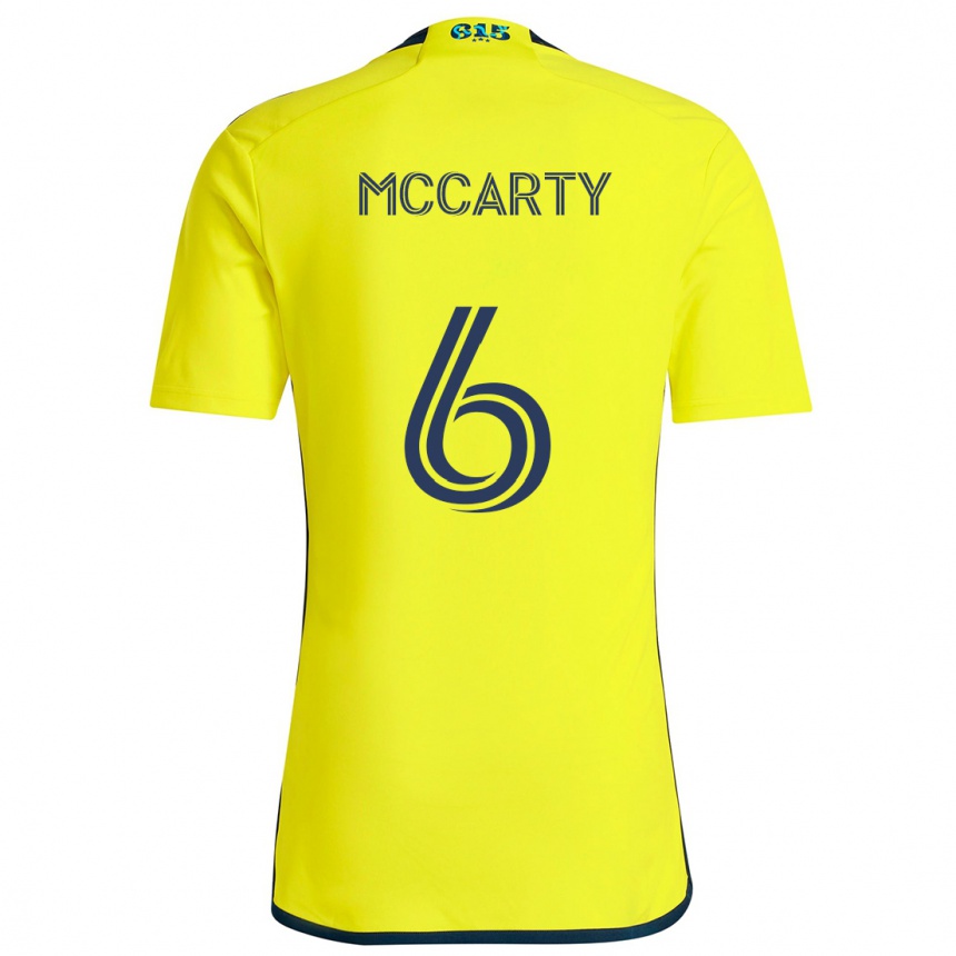 Femme Football Maillot Dax Mccarty #6 Jaune Bleu Tenues Domicile 2024/25