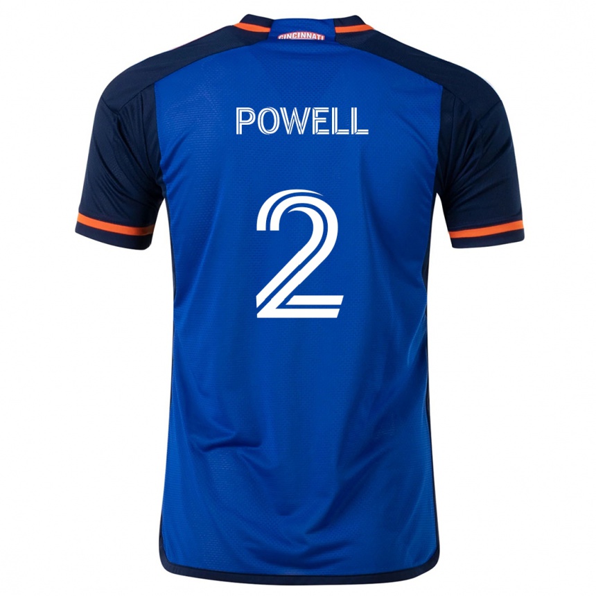 Femme Football Maillot Alvas Powell #2 Bleu Blanc Tenues Domicile 2024/25