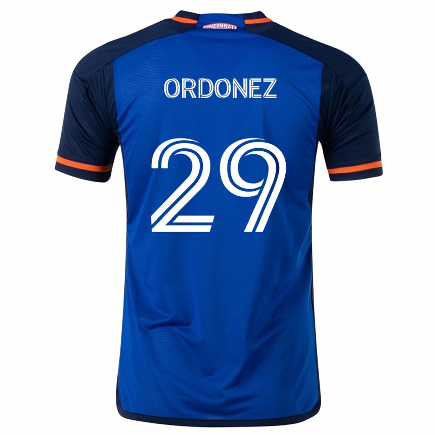 Femme Football Maillot Arquímides Ordóñez #29 Bleu Blanc Tenues Domicile 2024/25