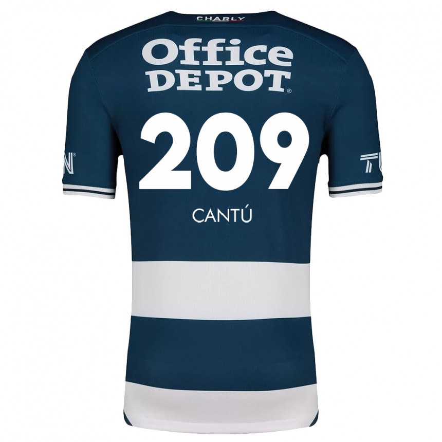 Femme Football Maillot Juan Cantú #209 Bleu Blanc Tenues Domicile 2024/25