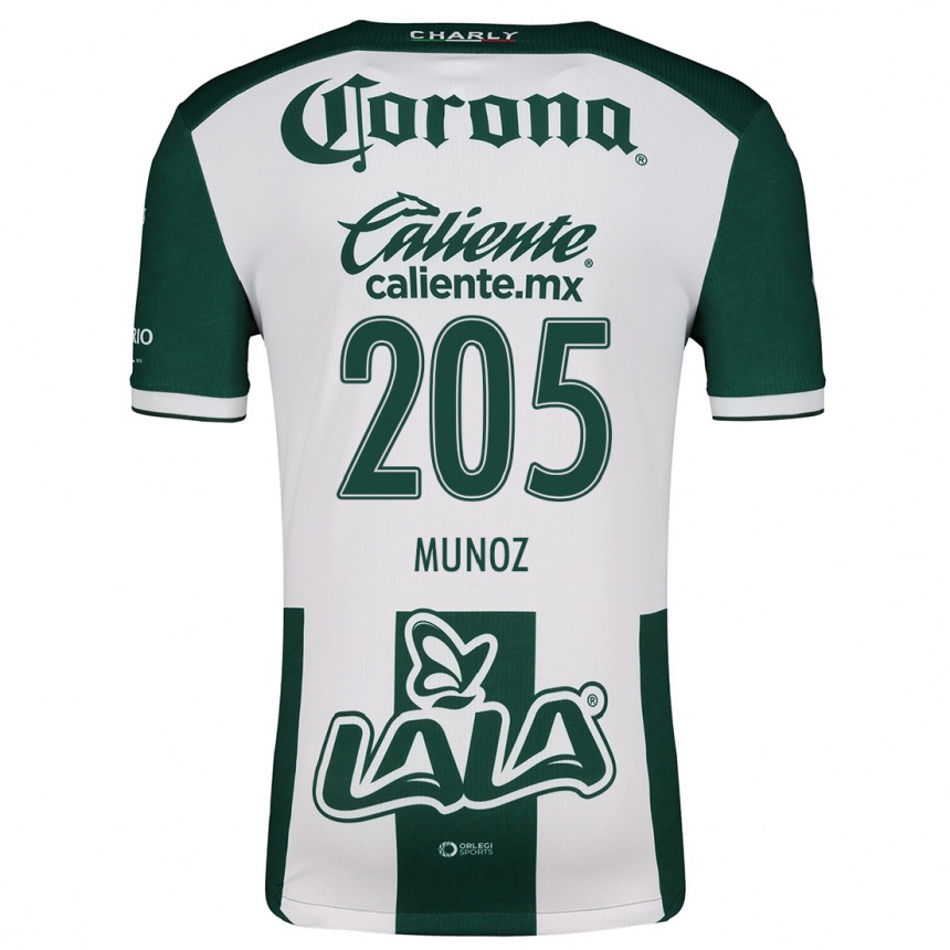 Femme Football Maillot Guillermo Muñoz #205 Vert Blanc Tenues Domicile 2024/25