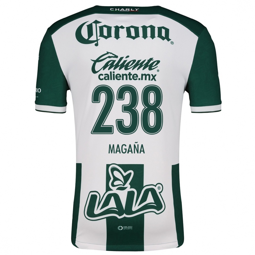 Femme Football Maillot Emilio Magaña #238 Vert Blanc Tenues Domicile 2024/25