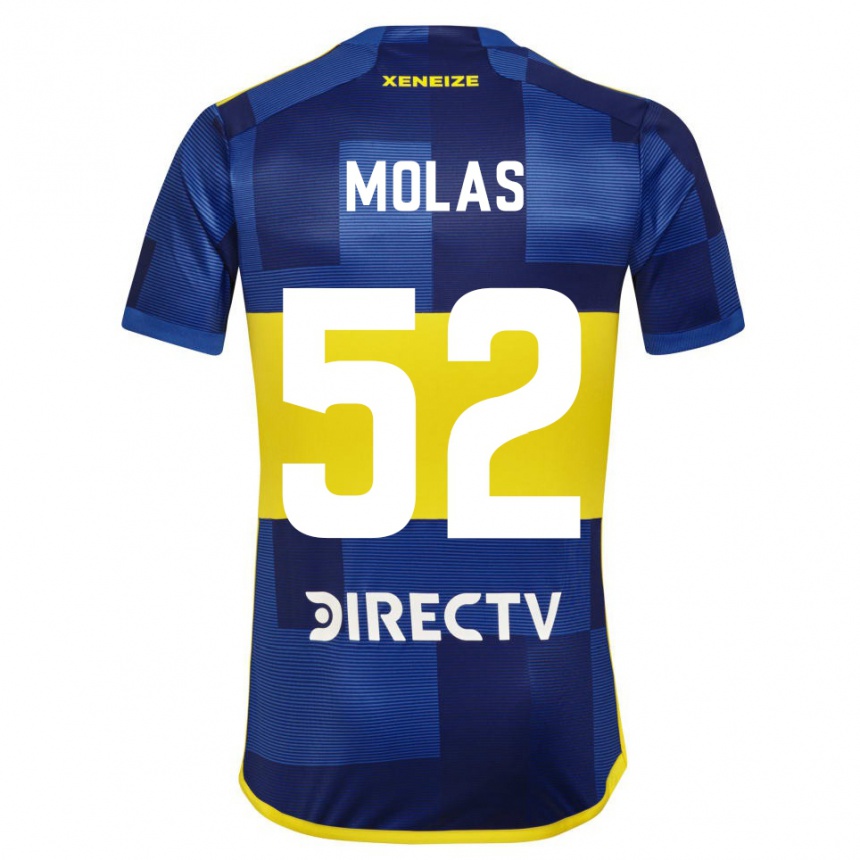 Femme Football Maillot Walter Molas #52 Bleu Jaune Tenues Domicile 2024/25