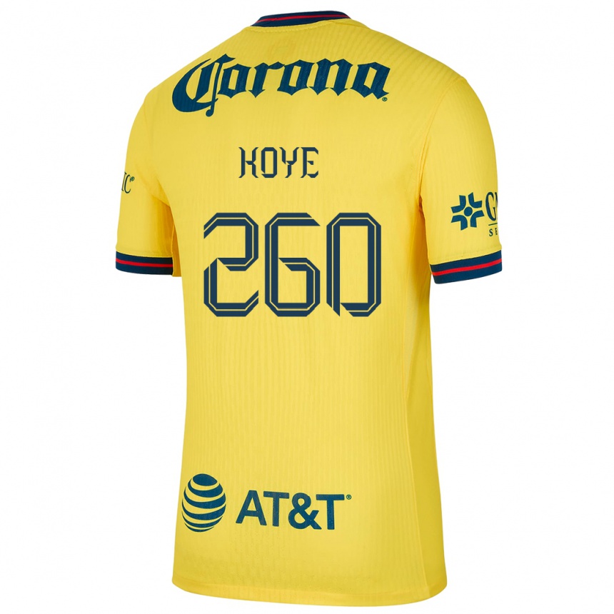 Femme Football Maillot Julián Koye #260 Jaune Bleu Tenues Domicile 2024/25