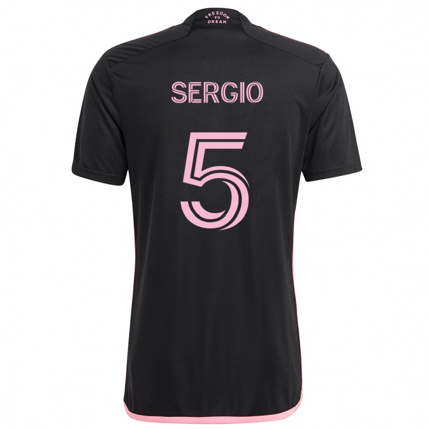 Femme Football Maillot Sergio Busquets #5 Noir Tenues Extérieur 2024/25