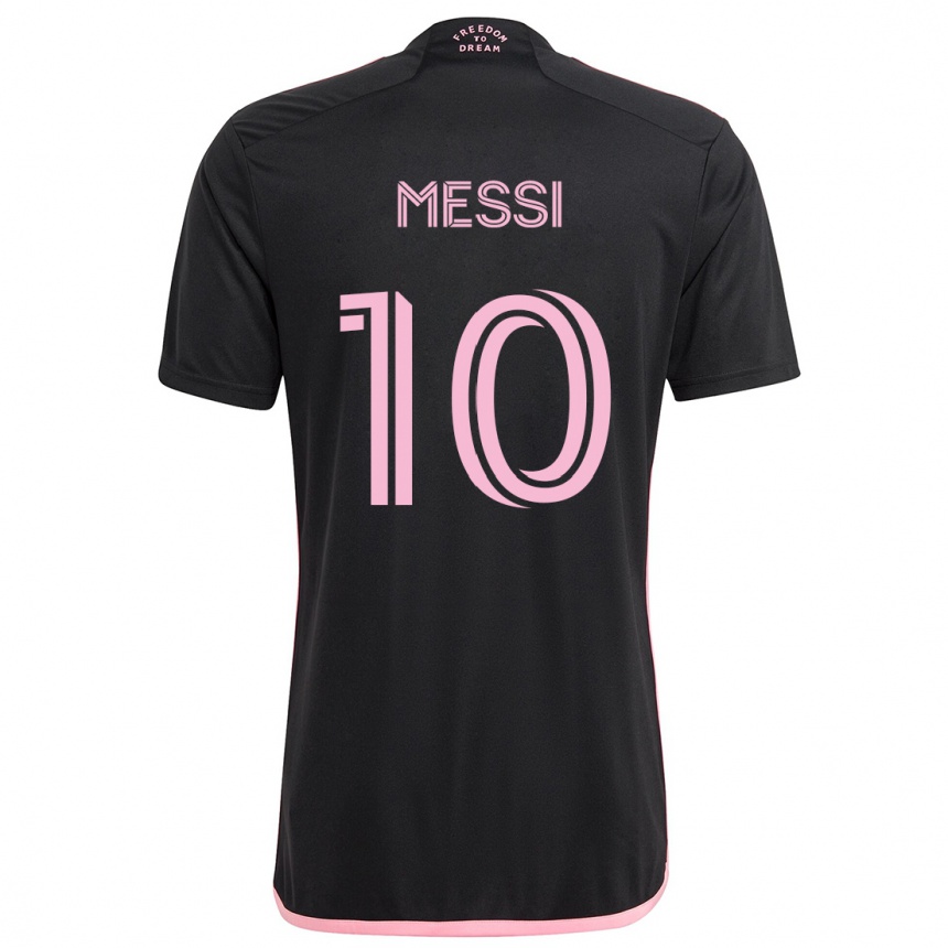 Femme Football Maillot Lionel Messi #10 Noir Tenues Extérieur 2024/25