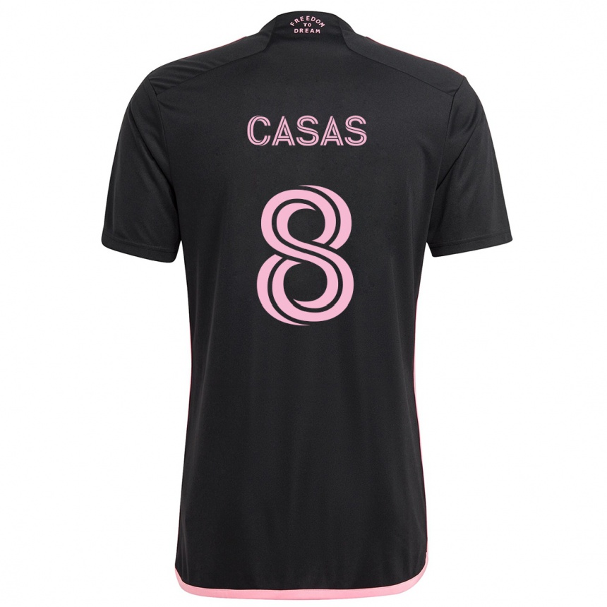 Femme Football Maillot Pep Casas #8 Noir Tenues Extérieur 2024/25