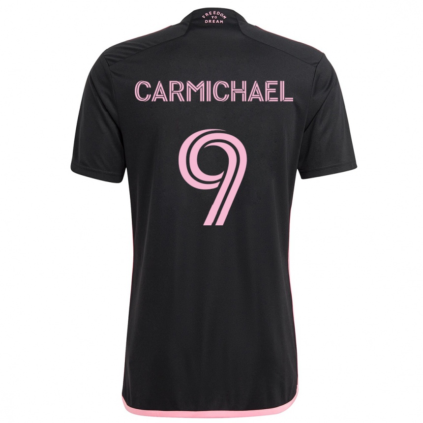 Femme Football Maillot Ryan Carmichael #9 Noir Tenues Extérieur 2024/25