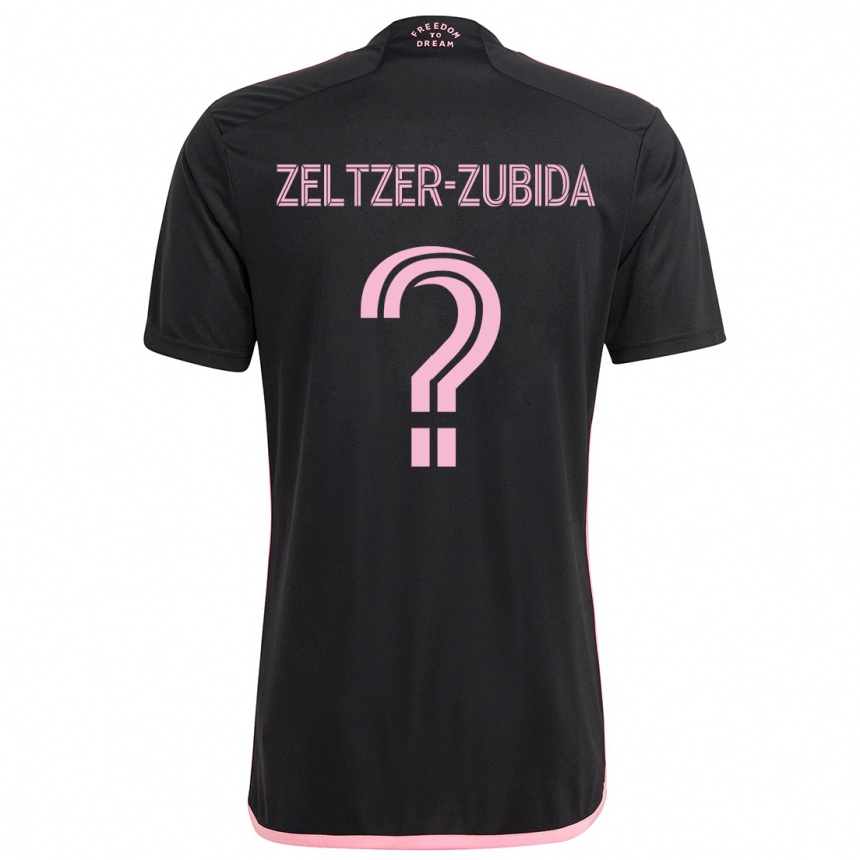 Femme Football Maillot Idoh Zeltzer-Zubida #0 Noir Tenues Extérieur 2024/25