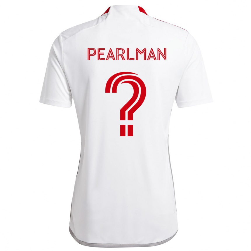 Femme Football Maillot Adam Pearlman #0 Blanc Rouge Tenues Extérieur 2024/25