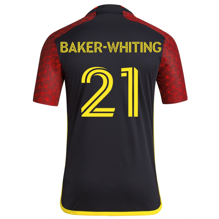 Femme Football Maillot Reed Baker-Whiting #21 Rouge Noir Tenues Extérieur 2024/25