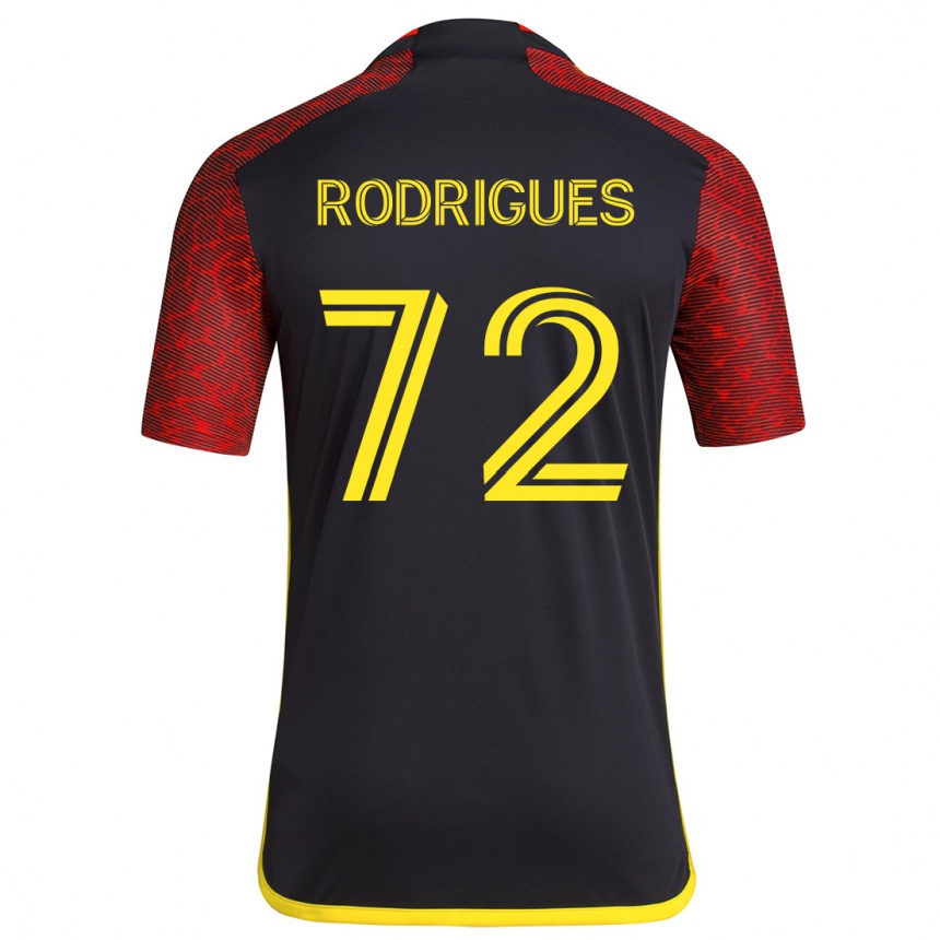 Femme Football Maillot Braudílio Rodrigues #72 Rouge Noir Tenues Extérieur 2024/25