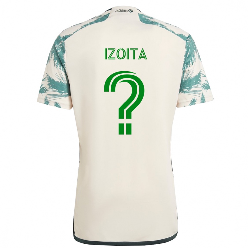 Femme Football Maillot Eric Izoita #0 Beige Marron Tenues Extérieur 2024/25