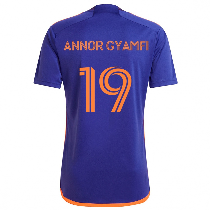 Femme Football Maillot Stephen Annor Gyamfi #19 Violet Orange Tenues Extérieur 2024/25