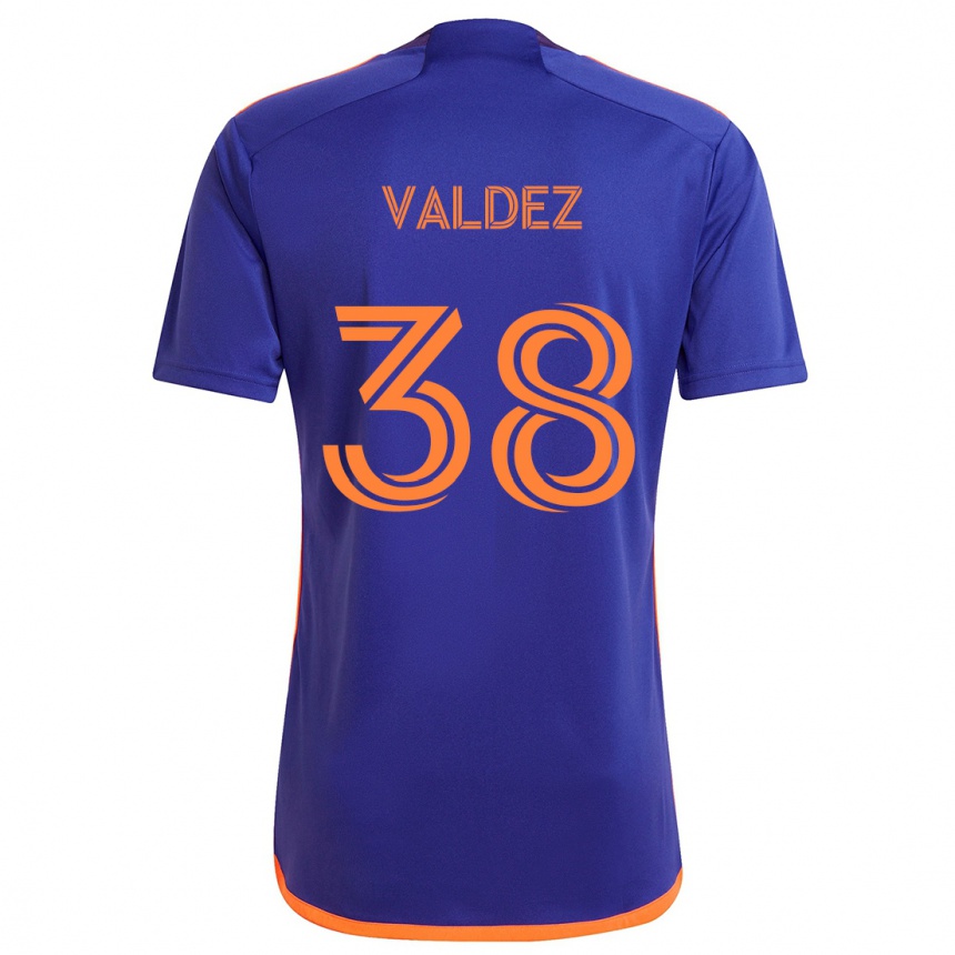 Femme Football Maillot Xavier Valdez #38 Violet Orange Tenues Extérieur 2024/25