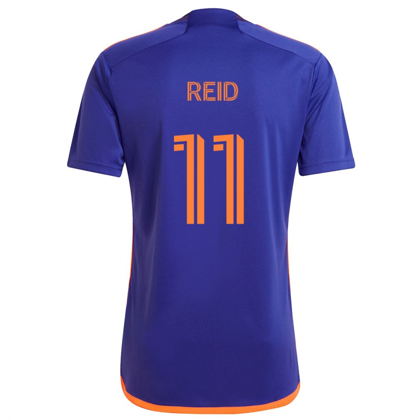 Femme Football Maillot Isaiah Reid #11 Violet Orange Tenues Extérieur 2024/25