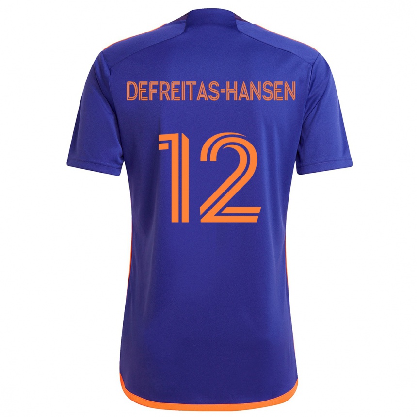 Femme Football Maillot Nicholas Defreitas-Hansen #12 Violet Orange Tenues Extérieur 2024/25