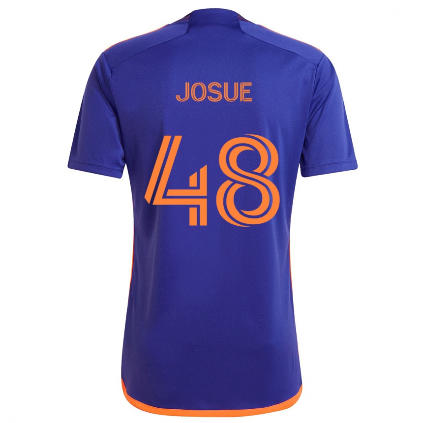 Femme Football Maillot Josué #48 Violet Orange Tenues Extérieur 2024/25