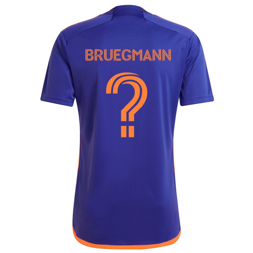 Femme Football Maillot Lukas Bruegmann #0 Violet Orange Tenues Extérieur 2024/25