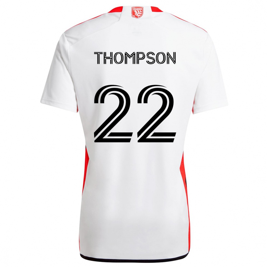 Femme Football Maillot Tommy Thompson #22 Blanc Rouge Tenues Extérieur 2024/25