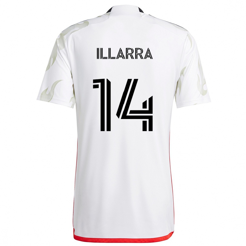 Femme Football Maillot Asier Illarramendi #14 Blanc Rouge Noir Tenues Extérieur 2024/25