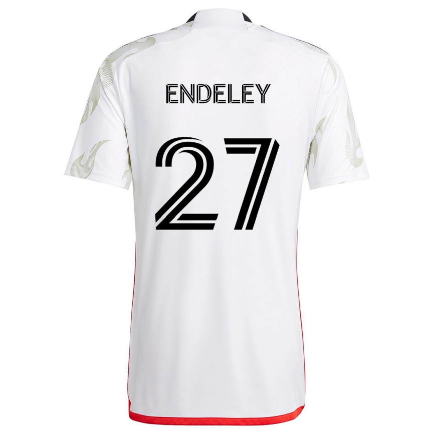 Femme Football Maillot Herbert Endeley #27 Blanc Rouge Noir Tenues Extérieur 2024/25