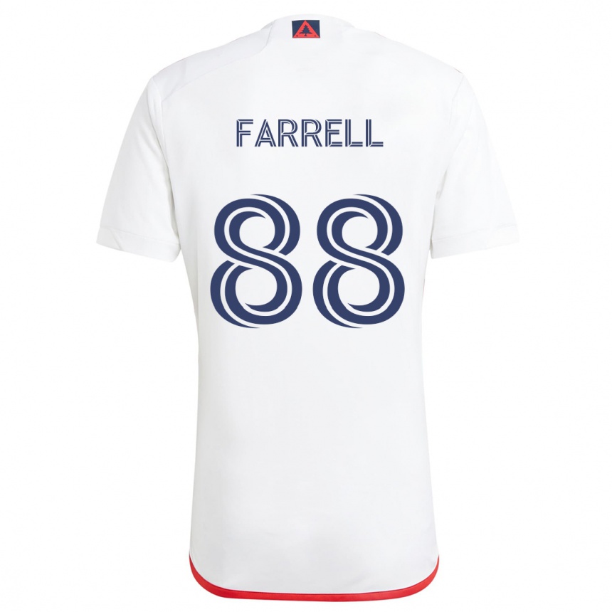 Femme Football Maillot Andrew Farrell #88 Blanc Rouge Tenues Extérieur 2024/25