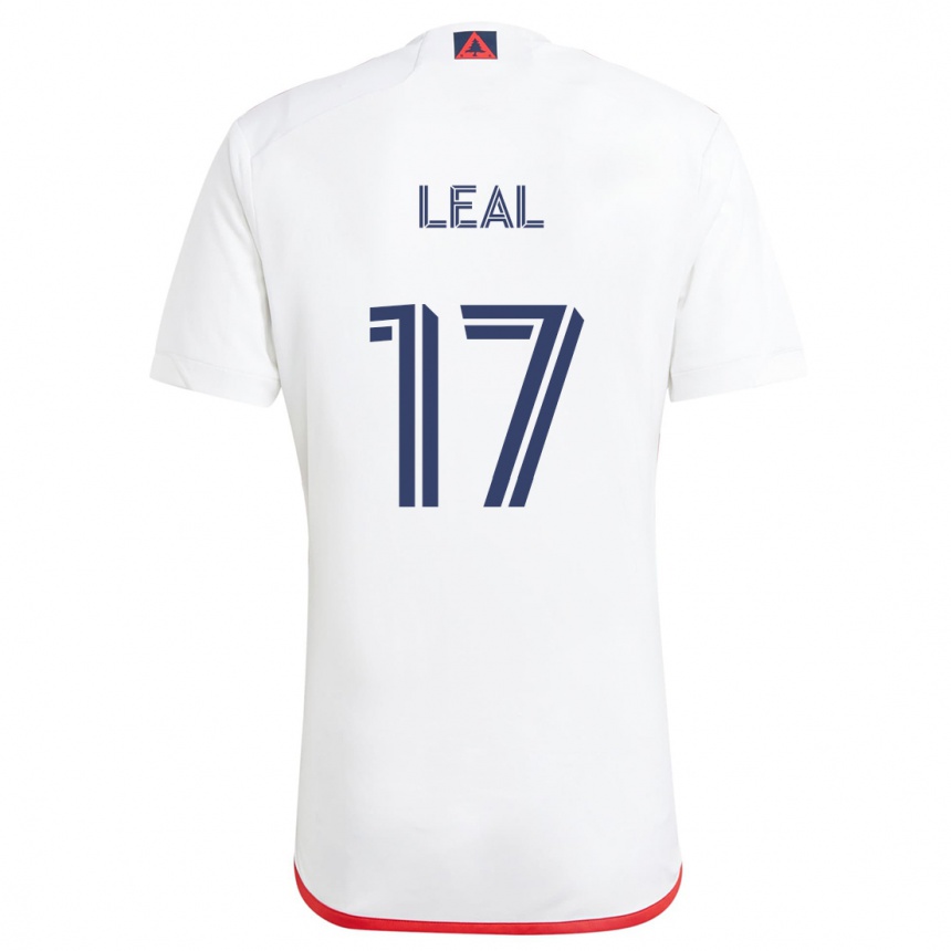 Femme Football Maillot Patrick Leal #17 Blanc Rouge Tenues Extérieur 2024/25