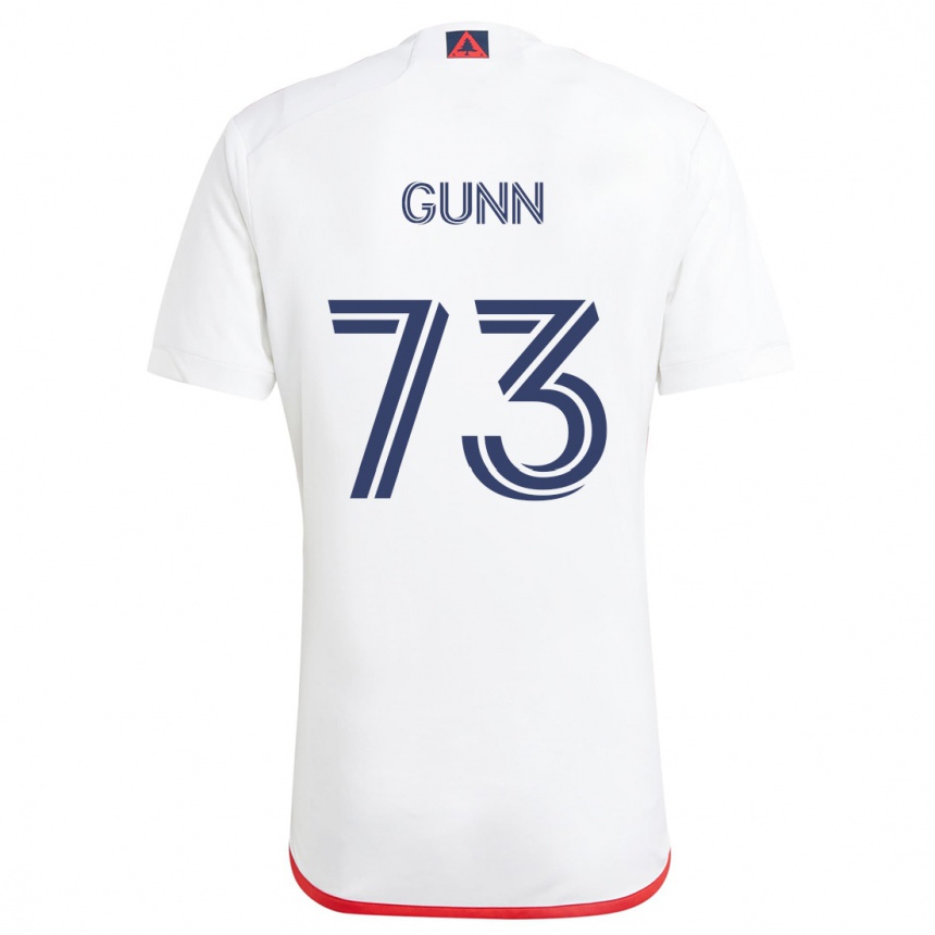 Femme Football Maillot Jd Gunn #73 Blanc Rouge Tenues Extérieur 2024/25