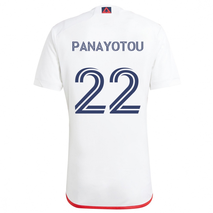 Femme Football Maillot Jack Panayotou #22 Blanc Rouge Tenues Extérieur 2024/25