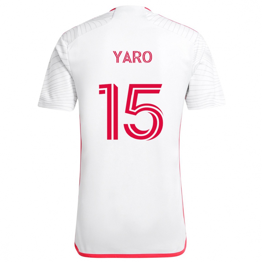 Femme Football Maillot Joshua Yaro #15 Blanc Rouge Tenues Extérieur 2024/25